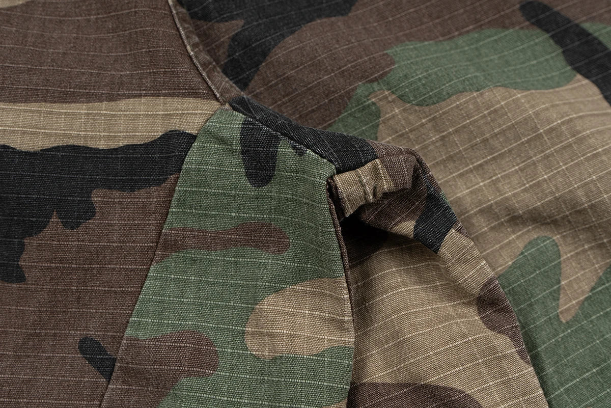Silhouette Camouflage Cargo Cropped Shorts for Men Wide Leg Patchwork Baggy Over Knee Pants