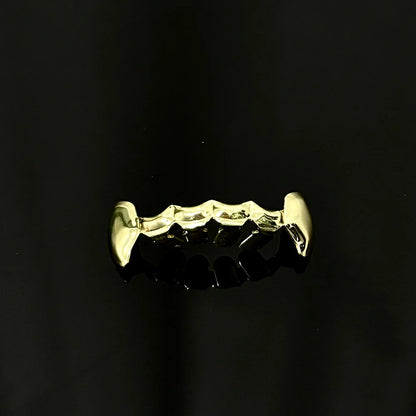 Glossy Tooth Caps Fangs Gold Silver Black Color Bottom Teeth Grillz Braces For Women Men Jewelry Dental Grills