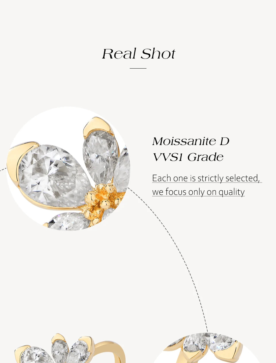 ATTAGEMS 925 Sterling Silver Luxury Women Ring Flowers DVVS1 Moissanite Pear-cut Classical Band Engagement Wedding Fine Jewelry