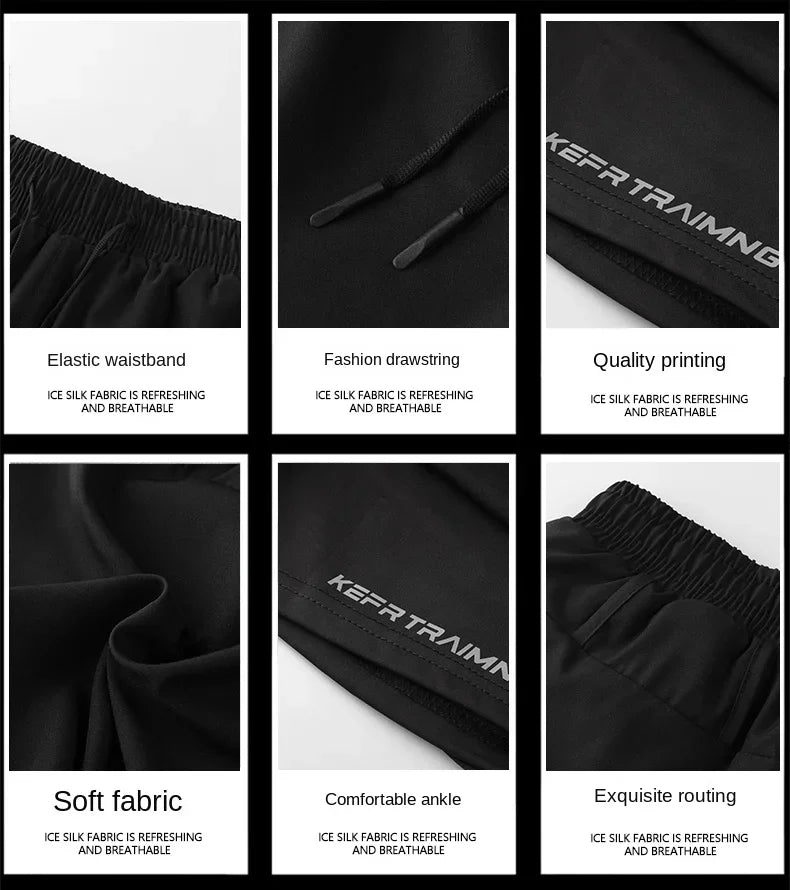 Sports Three Piece Pants Anti glare Double layered Sports Shorts for Men and Women