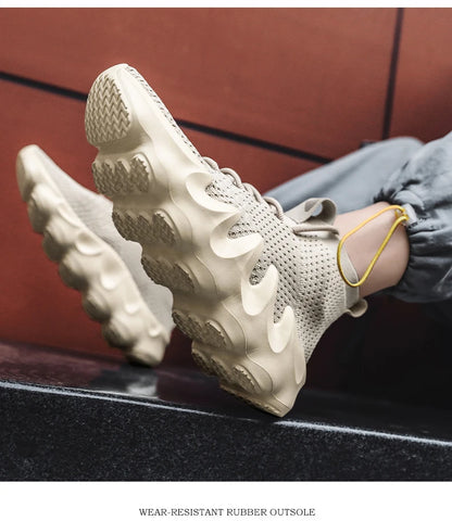 Mens High Top Fashion Sneakers Breathable Shoes Comfortable Sneakers Heighten Sports Shoes Men Lightweight