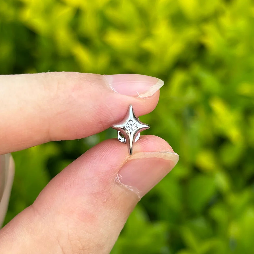 Cute CZ Stone Star Teeth Grillz Braces Gold Color Y2K Elegant Shiny Zircon Tooth Caps