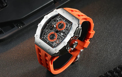 Luxury Brand Tonneau Design Waterproof Clock Stainless Steel Wristwatch Rectangle