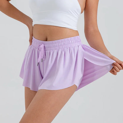 Flowy Athletic Shorts for Women Gym Yoga Workout Running Tennis Skirt Comfy Skort