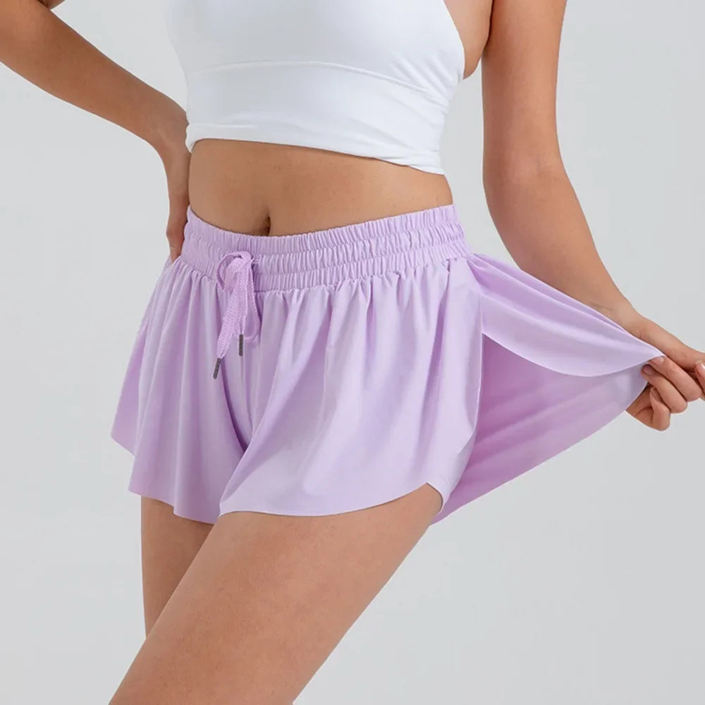 Flowy Athletic Shorts for Women Gym Yoga Workout Running Tennis Skirt Comfy Skort
