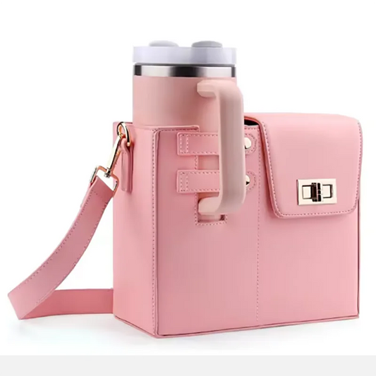 Outdoor portable crossbody water cup protection multifunctional universal water bottle storage bag single shoulder solid color