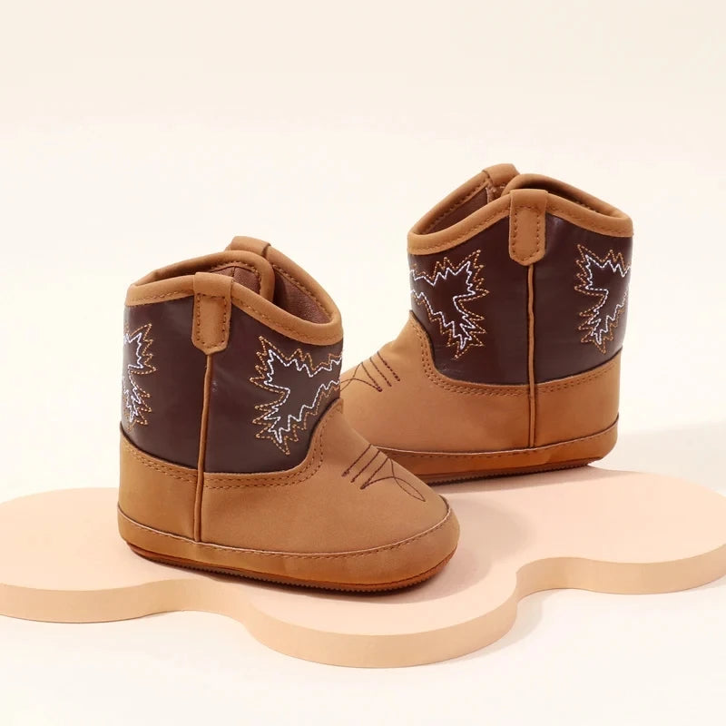 Baby Boots Made Of Soft PU and High-quality Cotton Short Boots With Rubber Soles and Anti Slip Baby