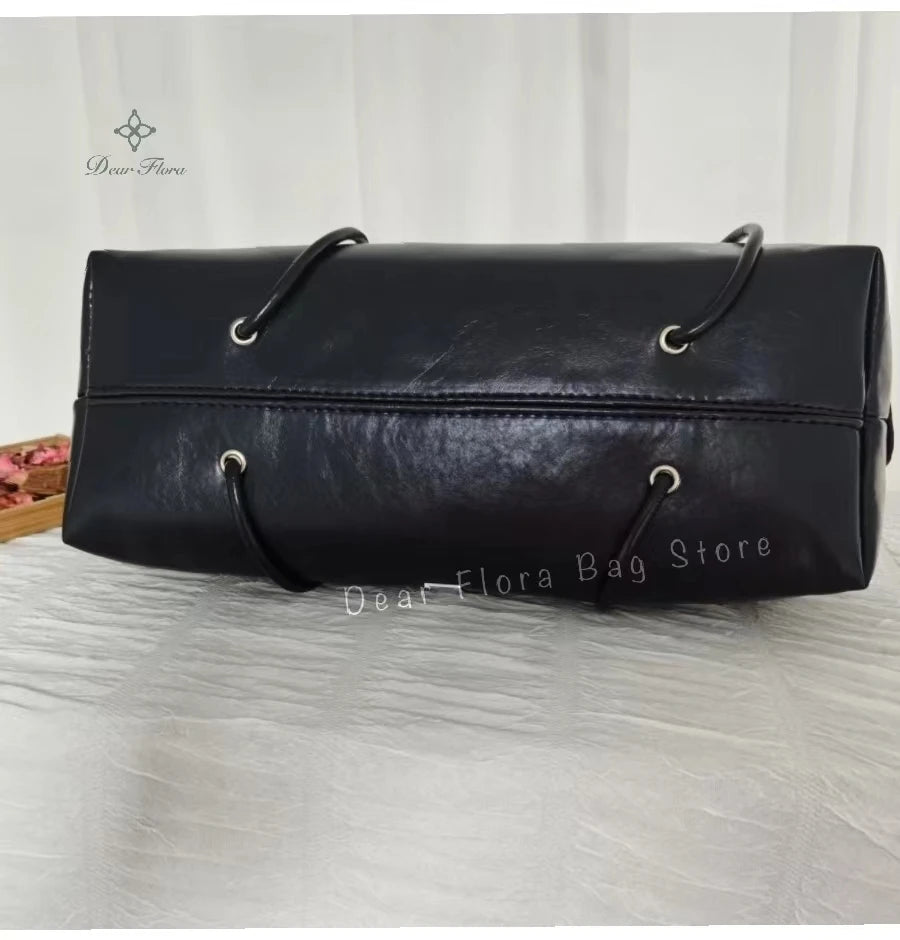 Large Capacity Boston Pillow Handbag Shoulder Bags Vintage Large Capacity Tote Bag