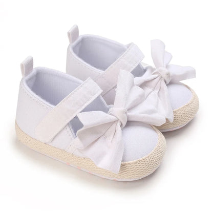 Non-Slip Casual Shoes with Delightful Bowknot Design for Baby Girls 0-18 Months