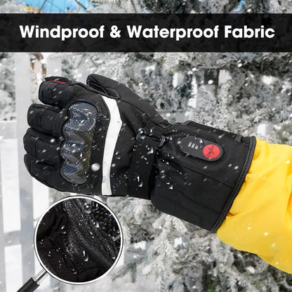 Savior Heat 100% Waterproof Motorcycle Gloves  Riding Heating Gloves With Bettery Warmer Hand Joints Leather