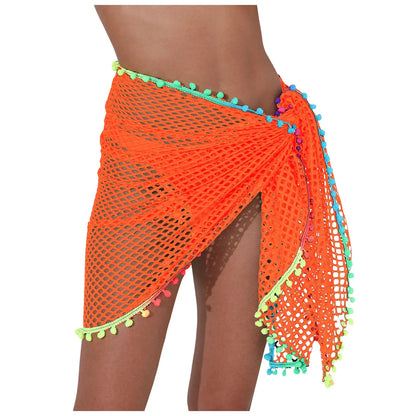 Beach Cover Ups For Women Sarong Sheer Bikini Chiffon Wraps Skirts For Swimwear