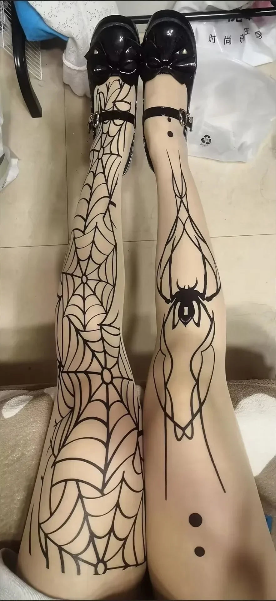Gothic Vintage Dark Fishnet Tights Stocking Women Emo Spider Web Witch Pantyhose 02 01 02-01-