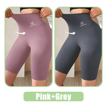 Seamless Women Sports Shorts High Waist Fitness Jogging Body Shaping Boxers Push Up Scrunch Butt Biker Slim Underwear