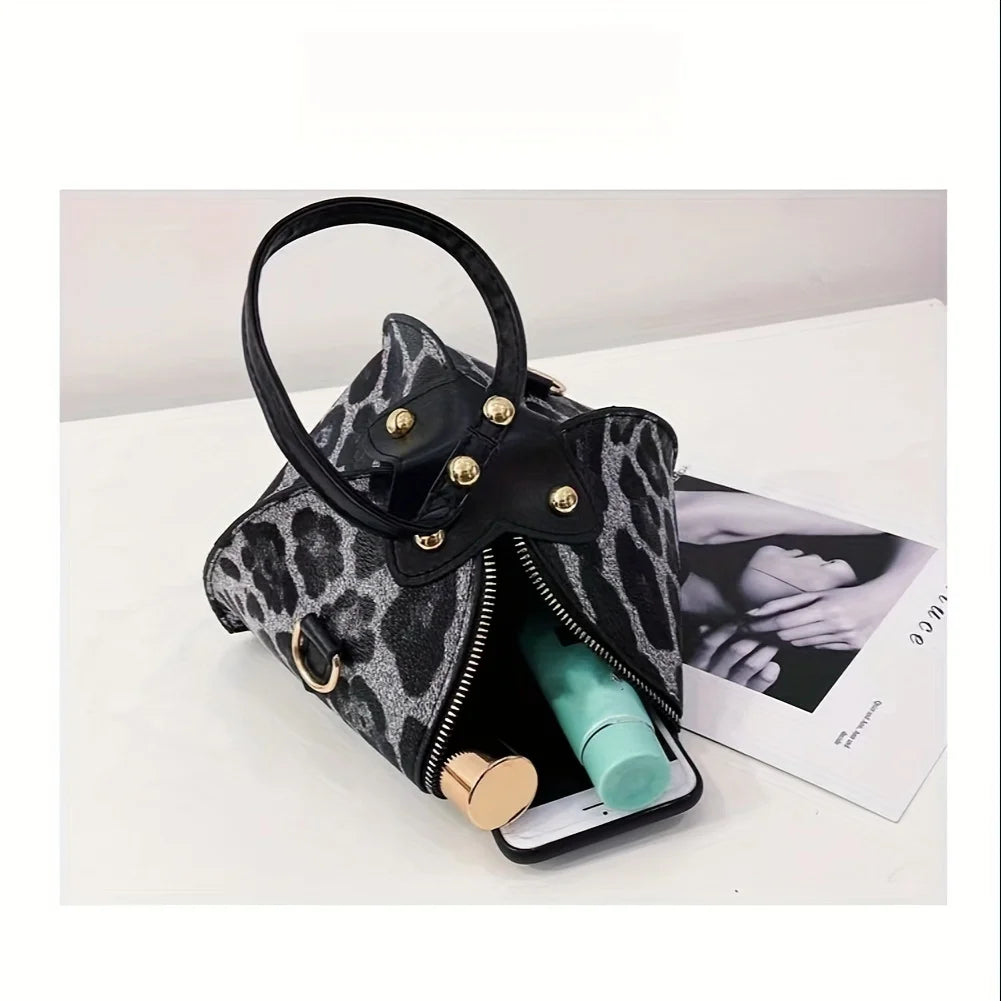Print Triangle Handbag, Trendy Mini Crossbody Bag, Women's Clutch Purse For Party Prom Dating
