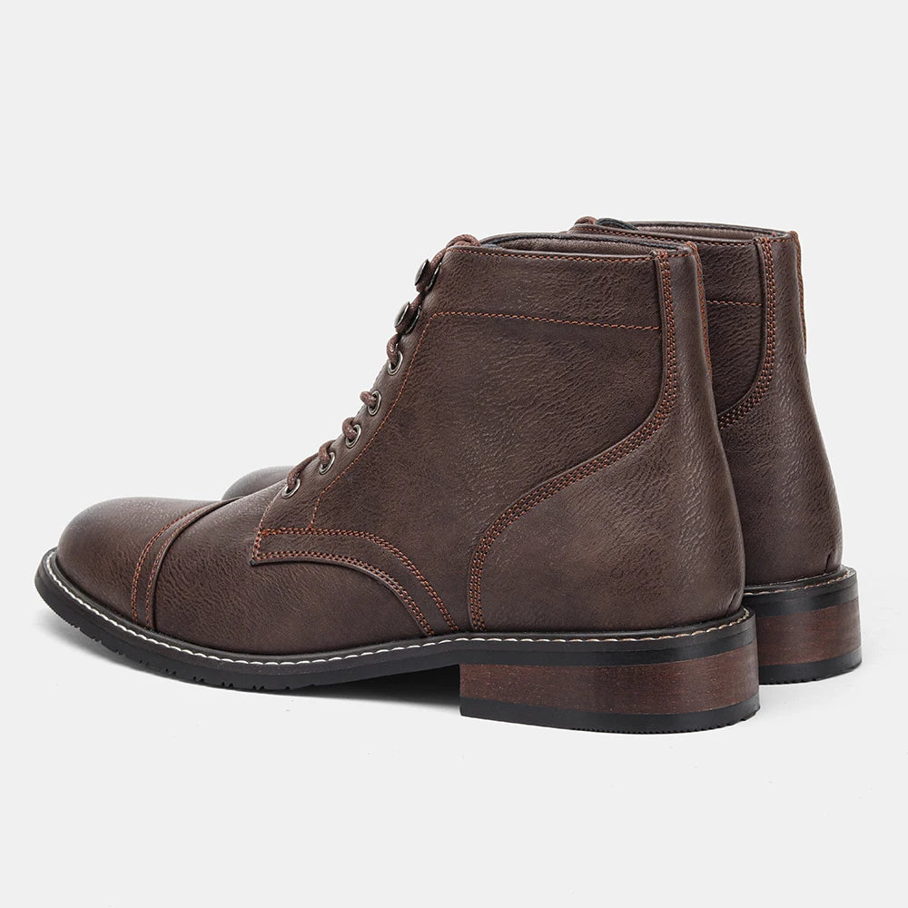 Brogue Chelsea Men Boots 2025 American style Comfortable Fashion Leather Boots