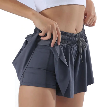Flowy Athletic Shorts for Women Gym Yoga Workout Running Tennis Skirt Comfy Skort
