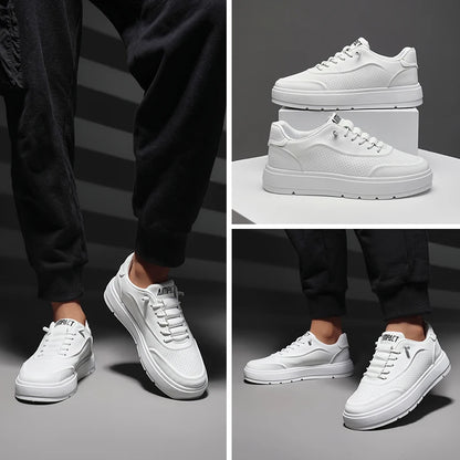 Men's Luxury Vulcanized Sneakers w/Breathable Design for Gym/Casual Wear & Street Style