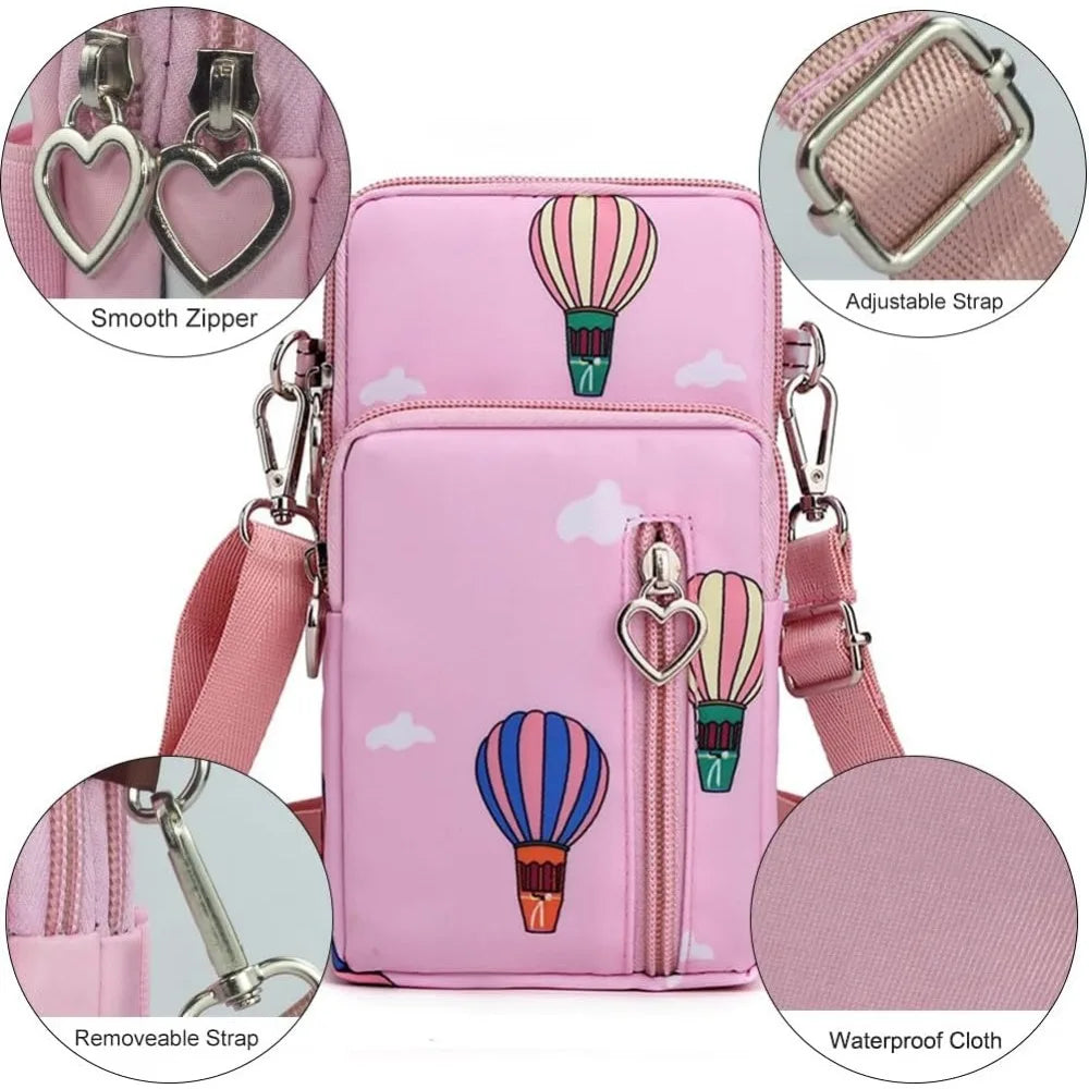 Small Crossbody Bag for Women - Mini Phone Purses with Crossbody Strap and Wallet - Nylon Arm Bag