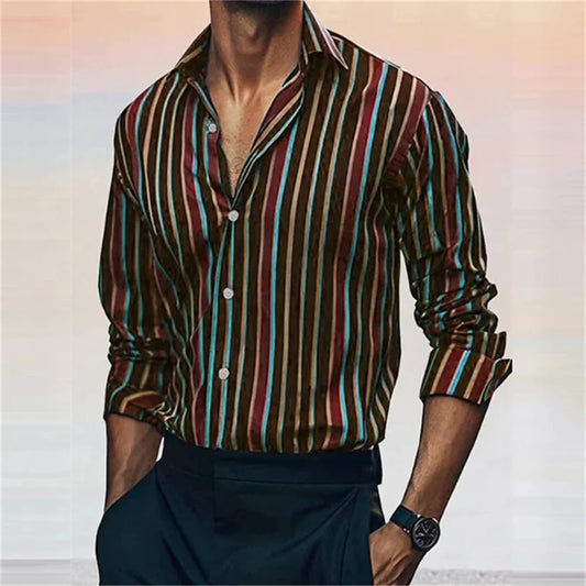 Men's casual striped plaid lines are soft and comfortable