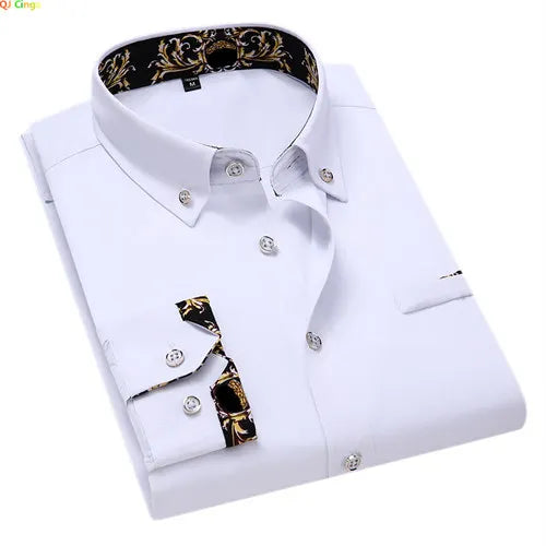 Men's Shirt, Causal Long Sleeved Cotton Shirt Soft