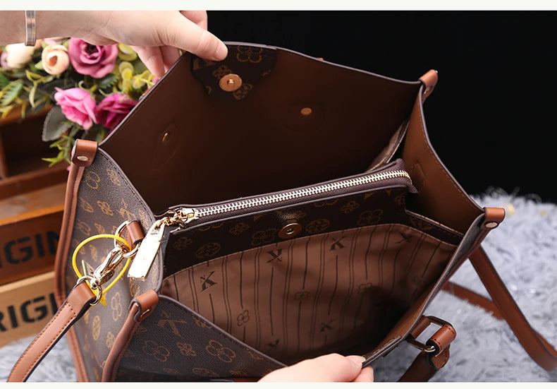 Light luxury brand women's bag fashionable and versatile single shoulder crossbody high-end handbag with large capacity