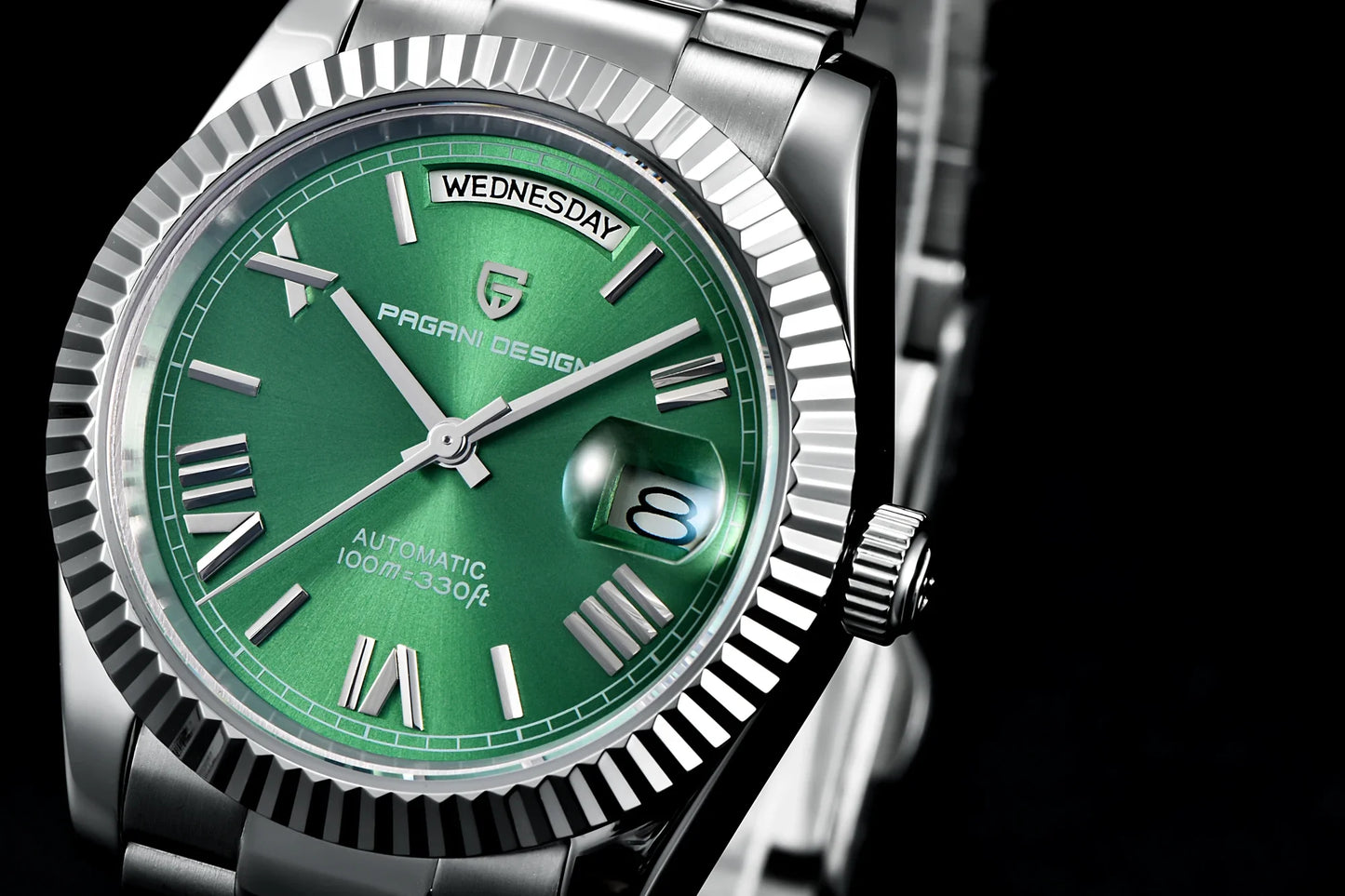 Rose Gold Luxury Automatic Watch For Men Mechanical Wristwatches Sapphire Mirror Clock Gift Man