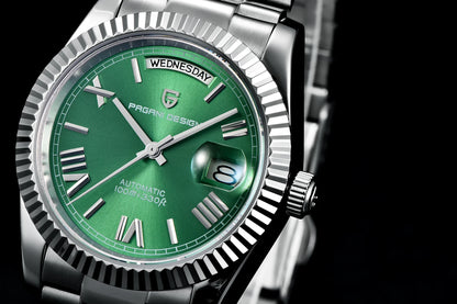 Rose Gold Luxury Automatic Watch For Men Mechanical Wristwatches Sapphire Mirror Clock Gift Man