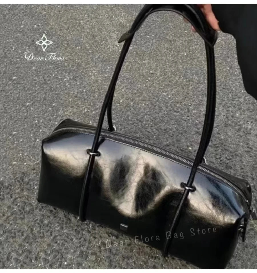 Large Capacity Boston Pillow Handbag Shoulder Bags Vintage Large Capacity Tote Bag