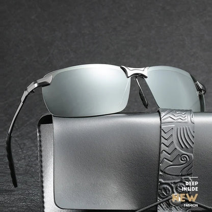 Men Photochromic Polarized Chameleon Glasses Change Color Sun Glasses Day Night Vision UV400