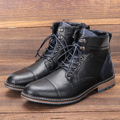 Brogue Chelsea Men Boots 2025 American style Comfortable Fashion Leather Boots