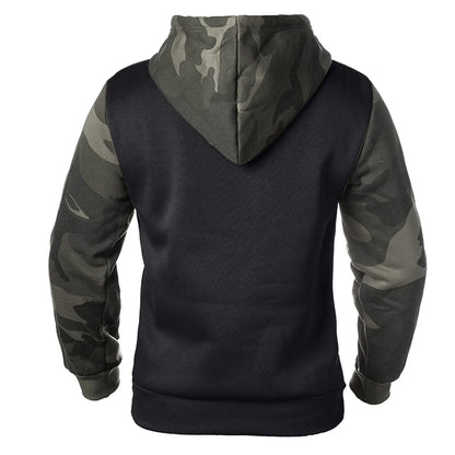 Men'S Hooded Sweatshirt Color Blocked Pullover Sweatshirt Outdoor Hooded Sweatshirt With Big Pockets Men'S Hooded Sweatshirt