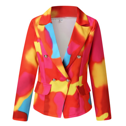 New In Outwears Printed Faux Wool Thin Coat Trench Jacket Ladies Long Overcoat Outwear Fashion Woman Blazer 2022 Abrigo Mujer