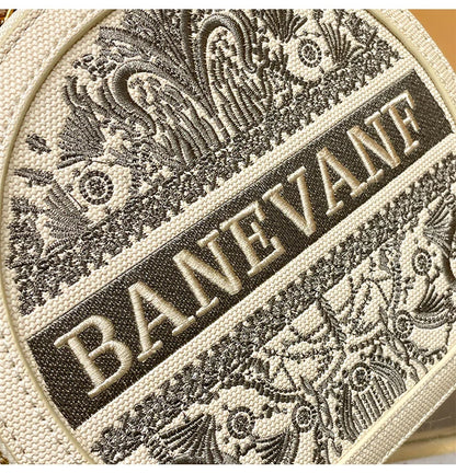 Light luxury brand embroidered small round bag designer high-end single shoulder crossbody bag