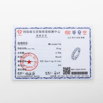 AnuJewel 4mm 5cttw D Color Moissanite Wedding Band Ring 925 Sterling Silver Eternity Band  Rings For Women Jewelry Wholesale