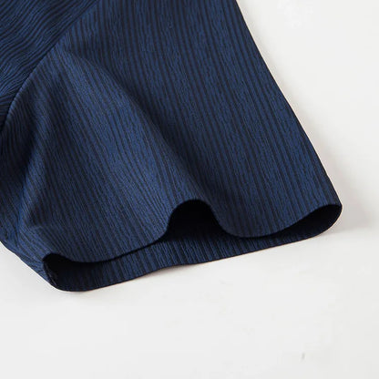 Men's Slim Fit Short Sleeve Dress Shirt Premium Spandex Stretch Fabric Solid Colors Business Casual
