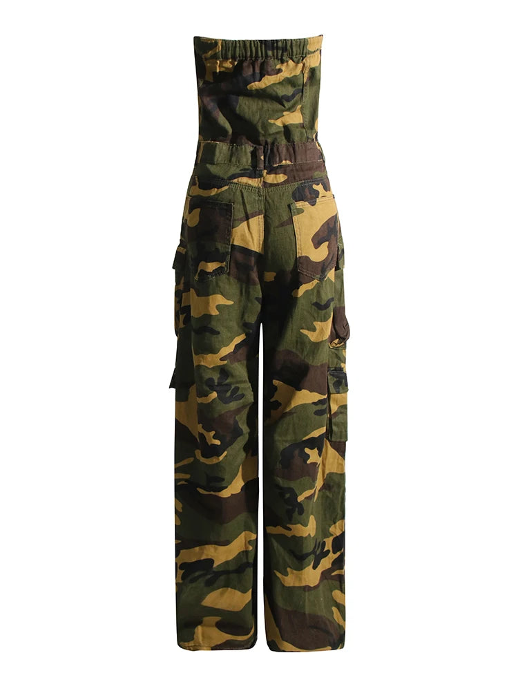 Cargo Jumpsuits Starpless Sleeveless High Waist Spliced Pockets Streetwear Camouflage / S Camouflage / XL ARMYGREEN / S Camouflage / S-Camouflage / XL-ARMYGREEN / S-ARMYGREEN / M-ARMYGREEN / L-ARMYGREEN / XL-Camouflage / M-Camouflage / L-