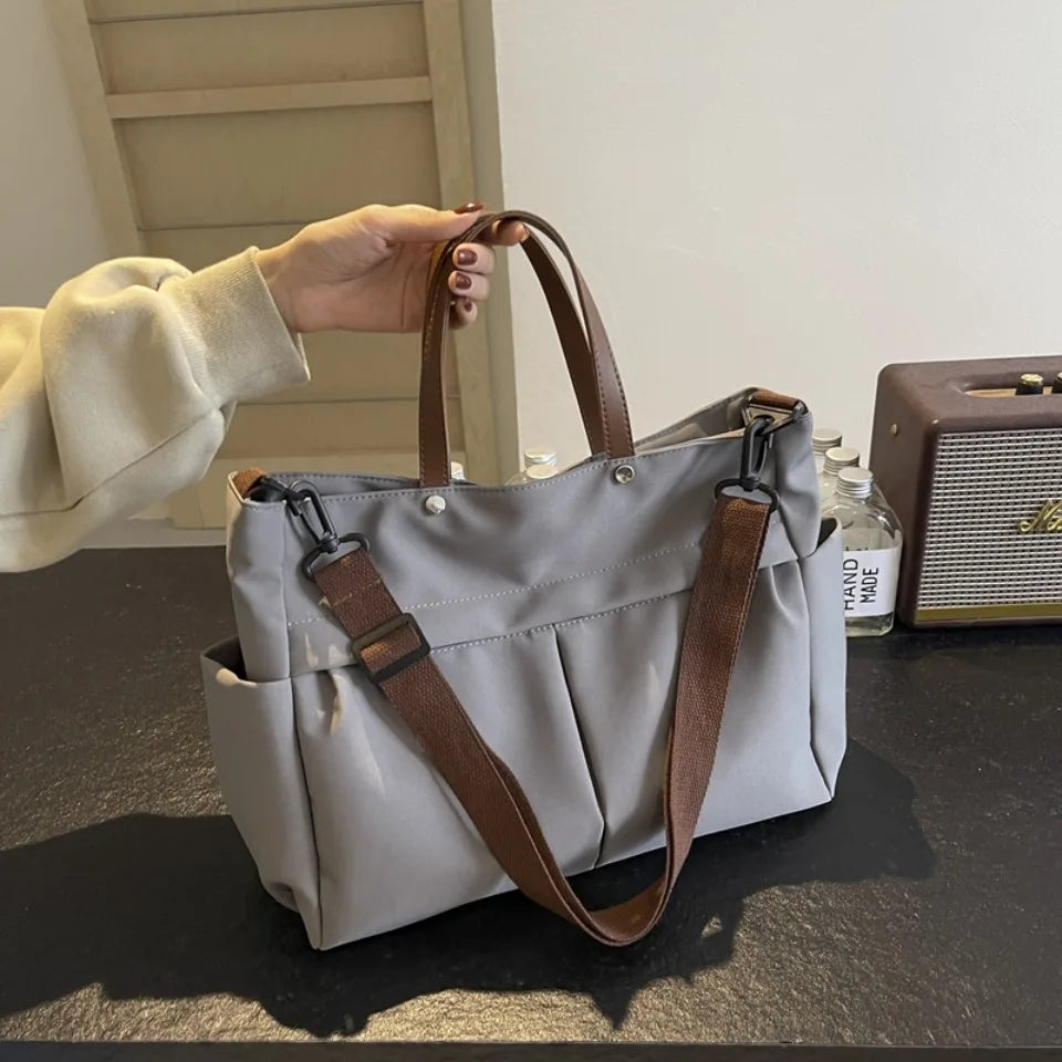 Stylish Nylon Tote Student shoudler Bags for Women Ladies Business Hand-held Briefcase Commuter Tote A4 Laptop High-end Designer