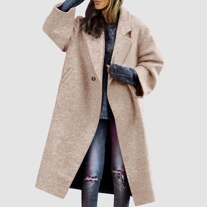 Women Cardigan Loose Women's Winter Double Breasted Midi Long Wool Coat Notch Lapel Womens Lightweight Cardigans with Pockets