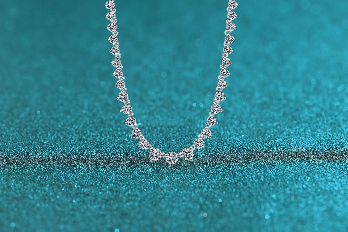 Gorgeous Full-Stone Luxury Layerable Necklace Women's PT950 Platinum 12Ct Moissanite - Starry river inlaid,platinum permanent