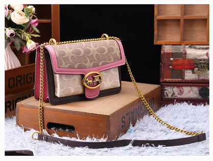 Light luxury women's high-end color contrast single shoulder underarm bag