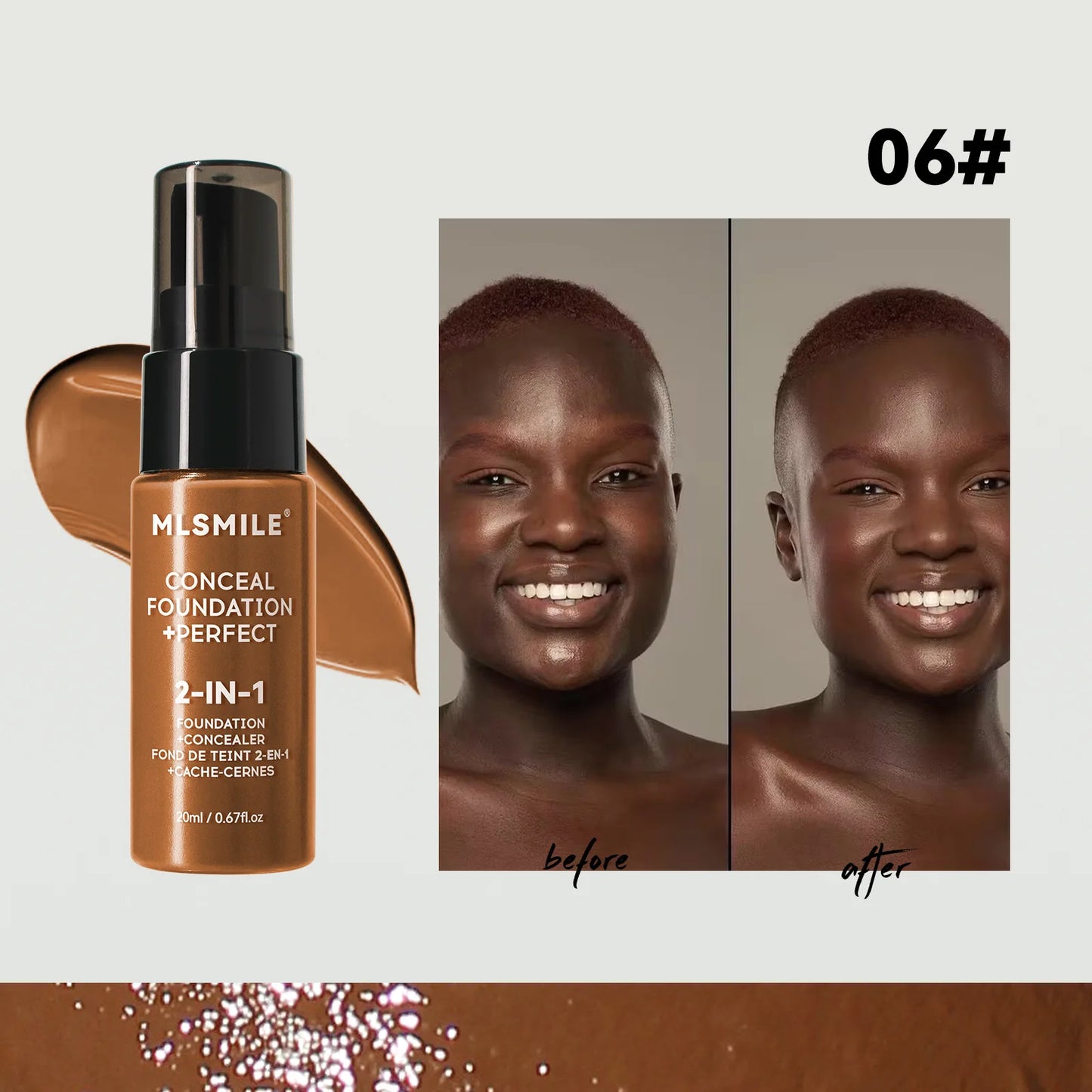 Concealer Matte Foundation BB Cream Oil Control Pre-Makeup Primer Natural Waterproof and Long-lasting