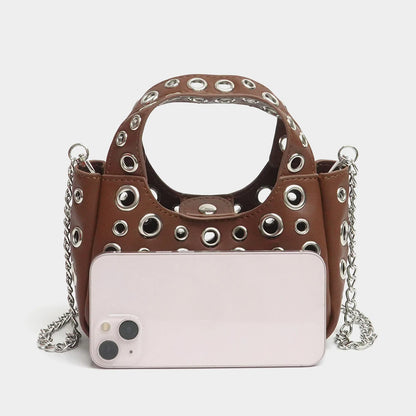 Women PU Casual Tote Bag Large Capacity Slouchy Handbag Chain Strap Stylish Crossbody Bag Hasp Closure Daily Carrying Bag