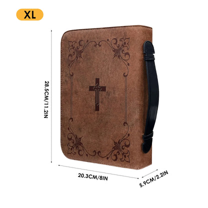 Bible Case, PU Vintage Bible Case, Zippered Bible Covers for Women, Water Resistant Bible Case for Women