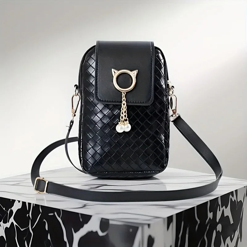 Fashion Women Mini PU Leather Crossbody Shoulder Bag Casual Mobile Phone Wallet Cute Handbag for Girls