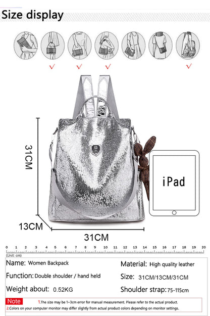 Anti Theft Women Backpacks Large Capacity Soft Leather Casual Shoulder Bag Bagpack