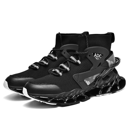 Men's Breathable Walking Tennis Running Shoes Blade Fashion Sneakers Black United States