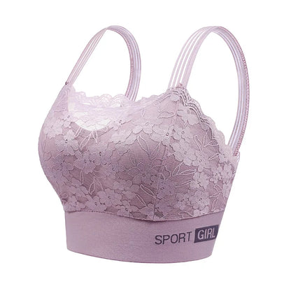 Lace Seamless Sports Bra Comfortable Breathable Beauty Back Vest Chest Tube Top