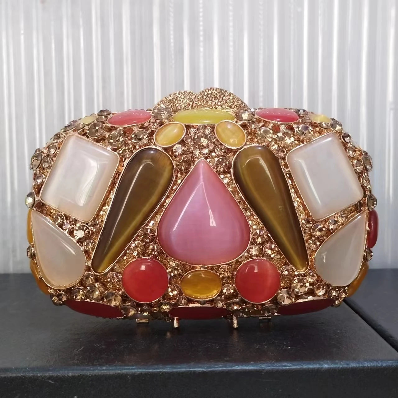 XIYUAN Big Stones Evening Purse Bags Rhinestone Wedding Gems Clutch Bag Bridal Clutches Women Diamonds