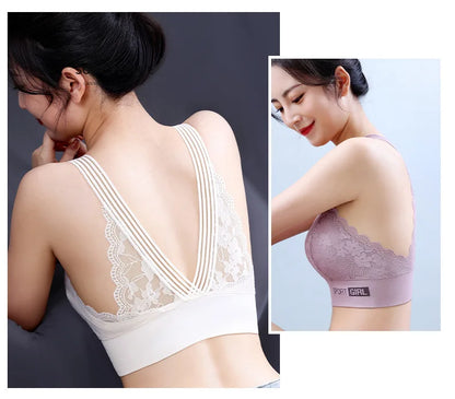 Lace Seamless Sports Bra Comfortable Breathable Beauty Back Vest Chest Tube Top