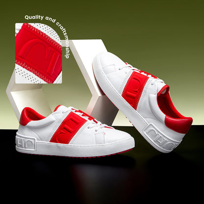 Women Casual Shoes White Flat Board Balance Technology Press Insole Comfort Sneakers